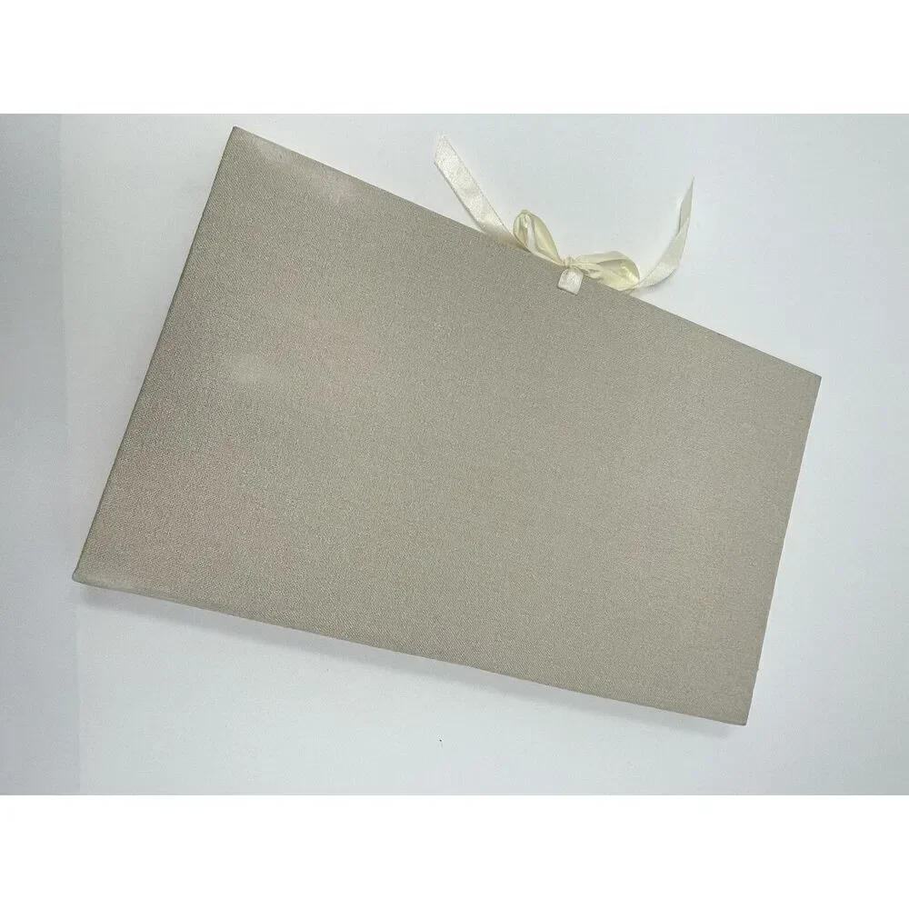 Pottery Barn Photo Picture Memory Book Album Linen Beige  Scrapbook 8.5x14.5”